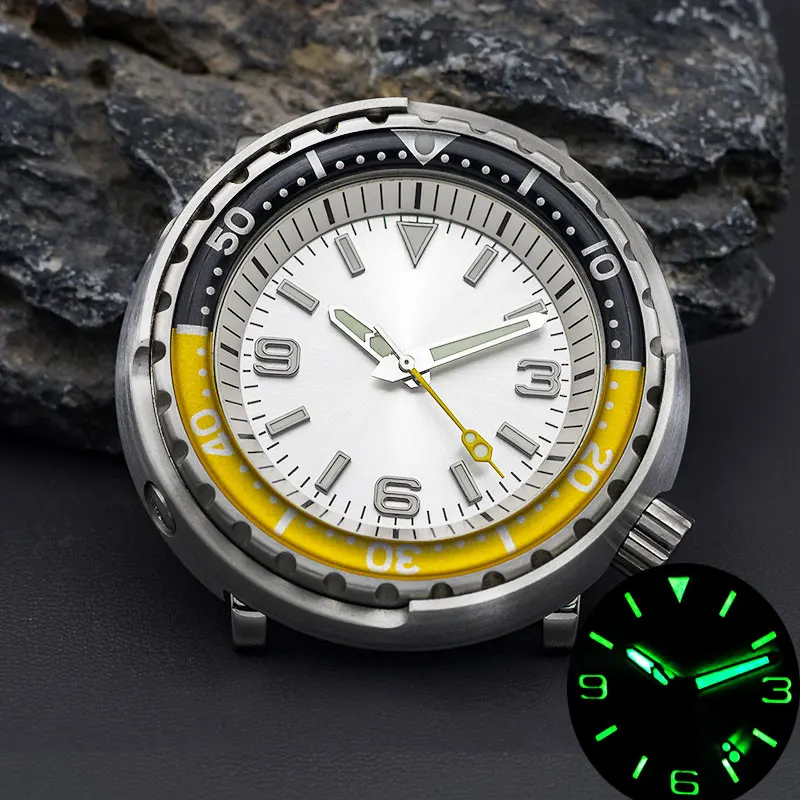 Automatic Dive Men‘s Watches HeadWith Seiko NH36 Movement Waterproof Automatic Wristwatch C3 Luminous Sapphire Crystal Stainless