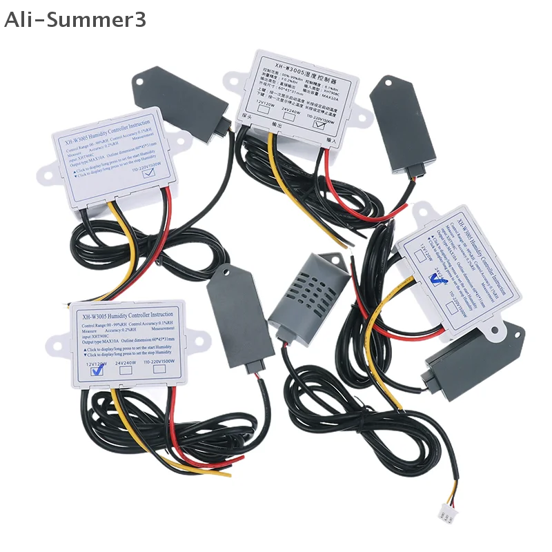 XH-W3005 Cyfrowy regulator wilgotności 12V 24V 220V Humidostat Higrometr Przełącznik kontroli wilgotności Regulator + Czujnik wilgotności