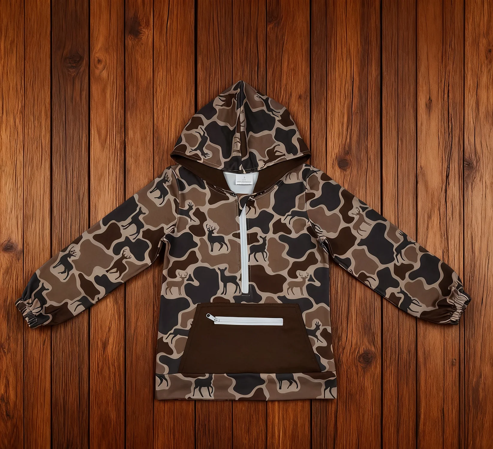 

Z1108-05 BT1348 Kids Fall Clothing Long Sleeve Camouflage Print Shirt Baby Boys Hooded Top