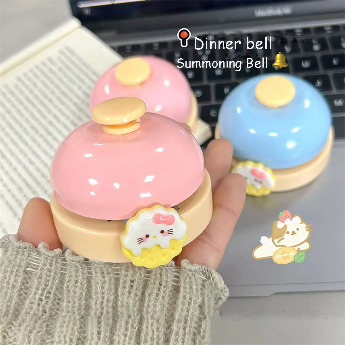 Колокольчик для привлечения домашних животных, звонок с одним колокольчиком, обеденный колокольчик для приема, стол, колокольчик для побега, детская игрушка Колокольчик для привлечения домашних животных, звонок с одним колокольчиком, обеденный колокольчик для приема, стол, колокольчик для побега, детская игрушка