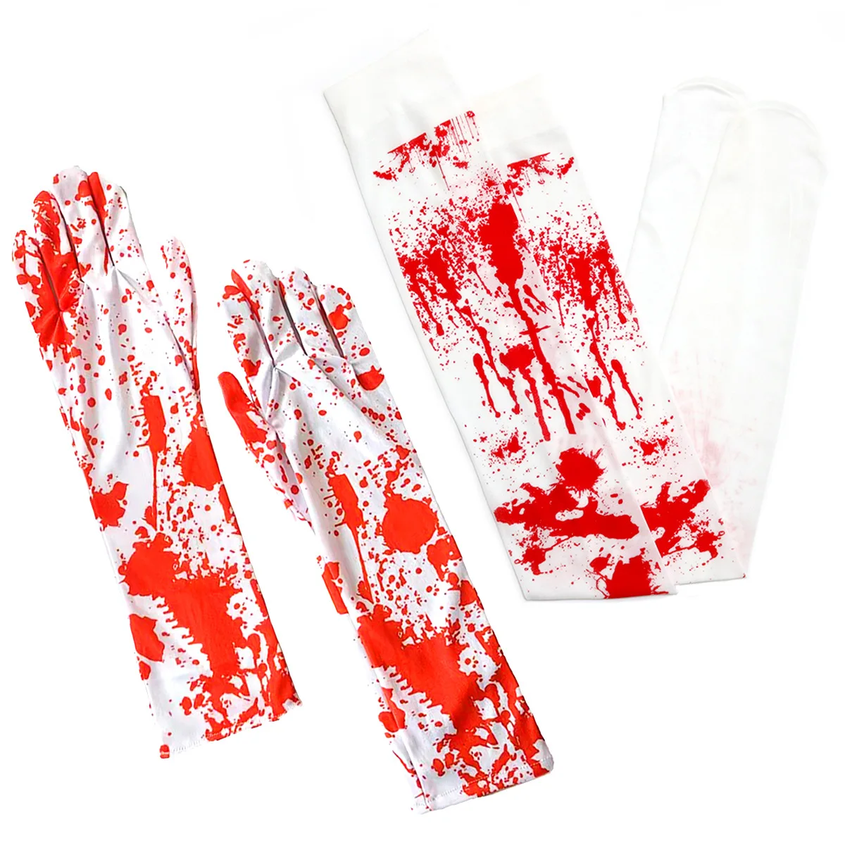 Halloween Gloves Terrifying Atmosphere Decoration Blood Gloves Blood Socks Halloween Parties Cos Blood Print Props Wholesale