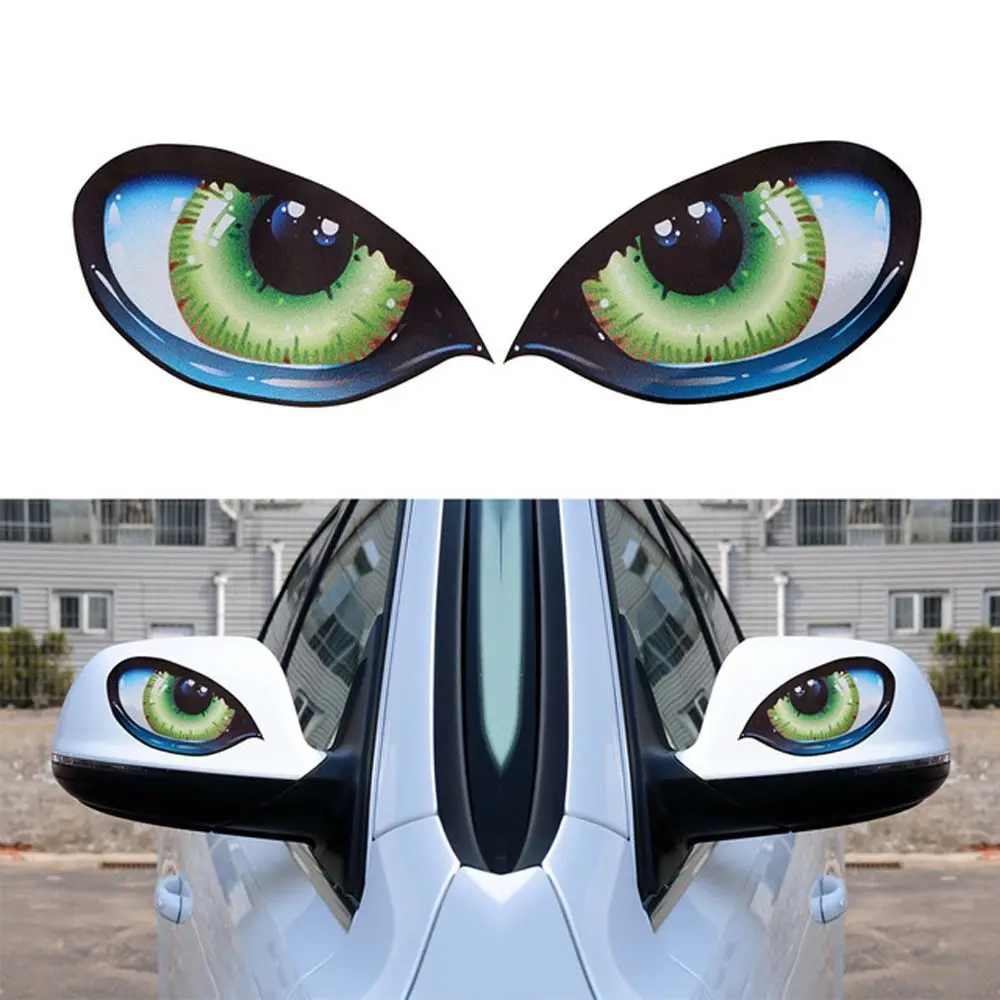 Creative 1 Pair Cat Eyes Exterior Accessories Car Styling 3D Stereo Eye Stickers Car Sticker Reflective Sticker Decals