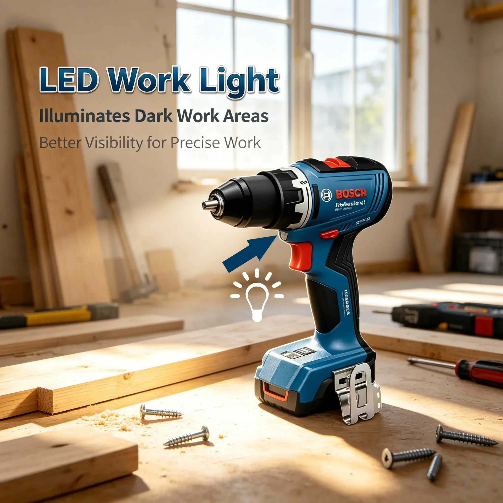 Bosch GSR 18V-65 Brushless Cordless Drill 18V 63Nm High Torque Small Space Operation Tool Anti Reverse Twist Electric Tool