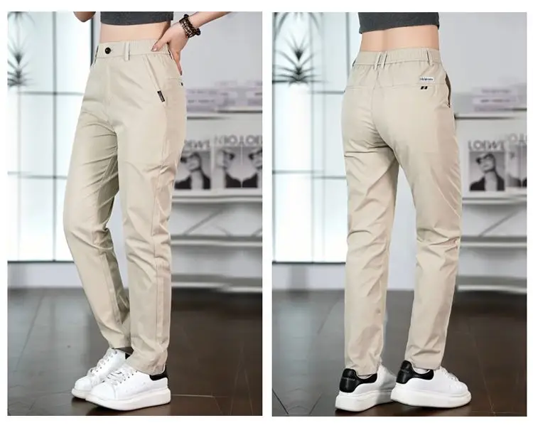 2026 Herren Eisseide Gerade Geschnittene Dünne Atmungsaktive Freizeithose Sommer Business Lange Hose Modisch Vielseitig Leichtgewichtig – Detail 8