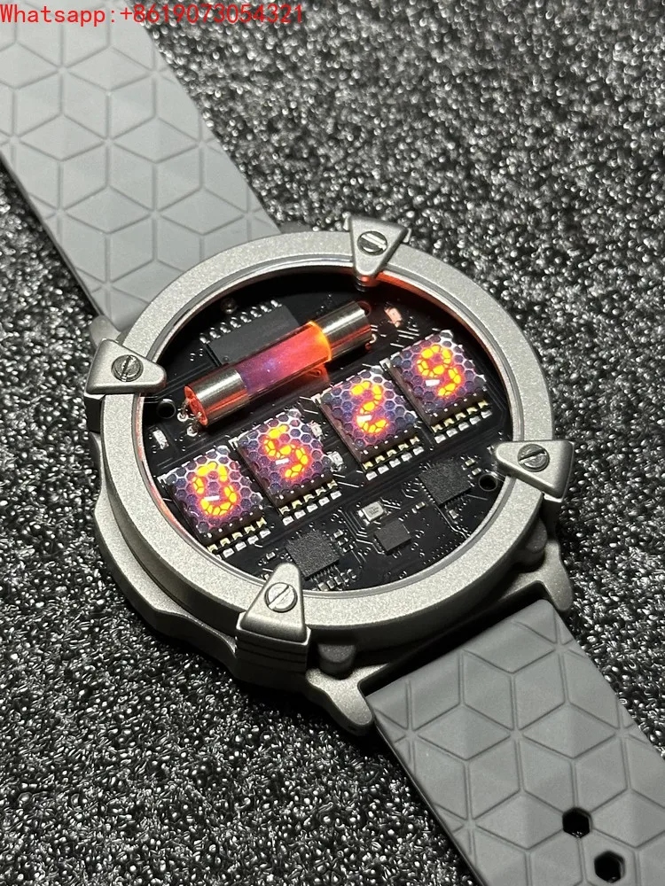 The Great Qin Empire Watch 2 Titanium - Punk Wind Pseudo Glow Tube Watch Hollow Niche Personality Watch