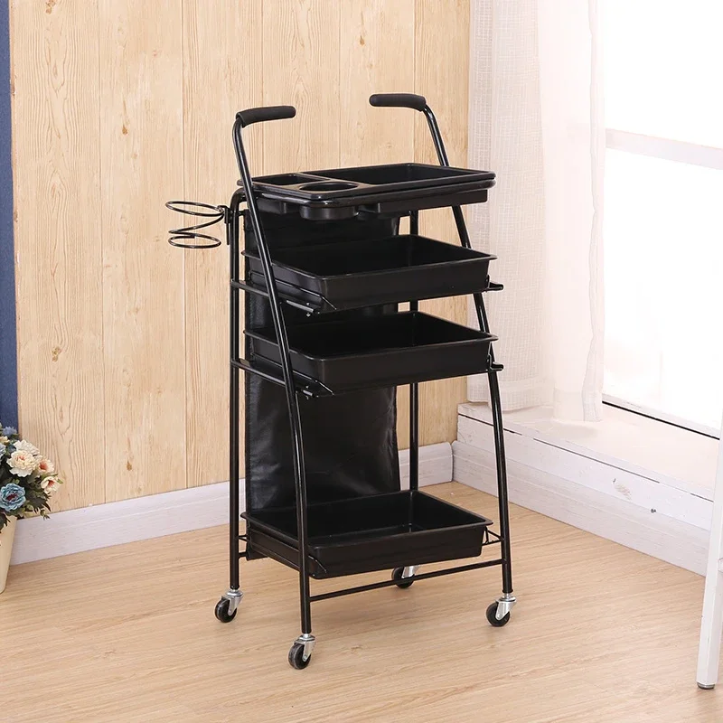 Japanese Style Modern Trolley Multifunctional Luxury Barber Shop Trolley Storable Beauty Salon Furniture Pousser Un Chariot HBSC