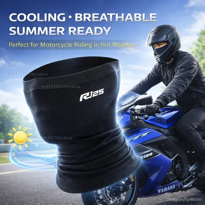 

Для мотоциклов YAMAHA YZF R125 YZFR125 YZF-R125 MT-125 2008-2025: Ветрозащитная летняя маска-балаклава для лица и шеи, дышащая, с логотипом