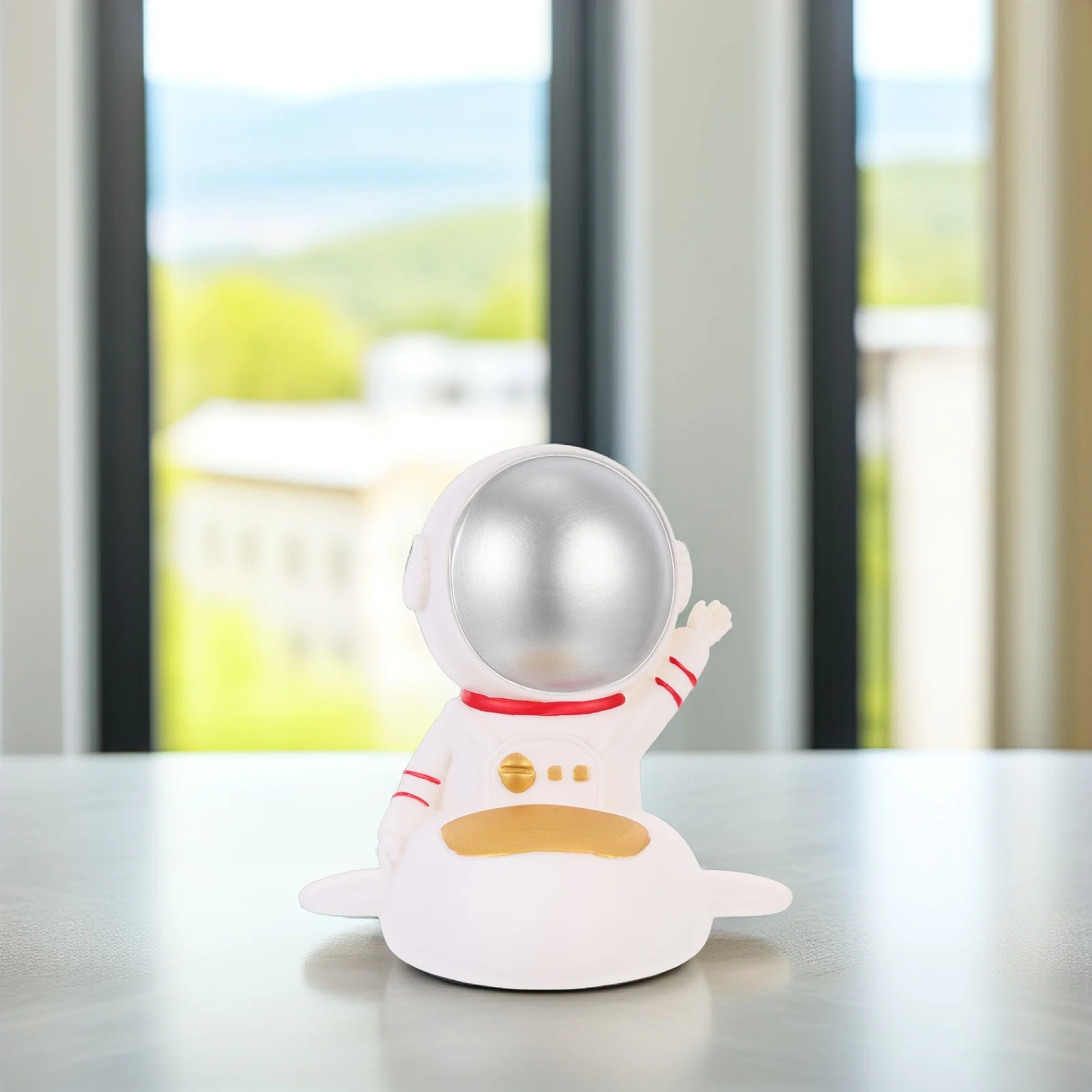

Astronaut Coin Bank PVC Saving Jar Kids Decorative Piggy Bank Cartoon Design Desktop Adornment Household Storage Box Toy Room