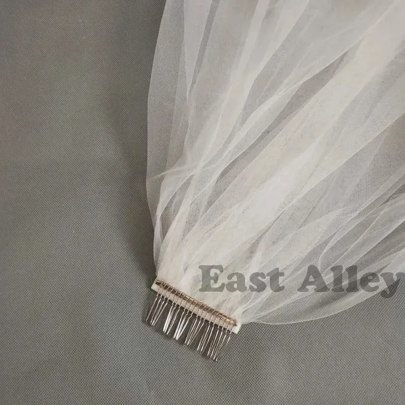 Gorgeous Lace with Pearls & 3D Flowers One Layer Cathedral Length Wedding Veil for Bride image 6