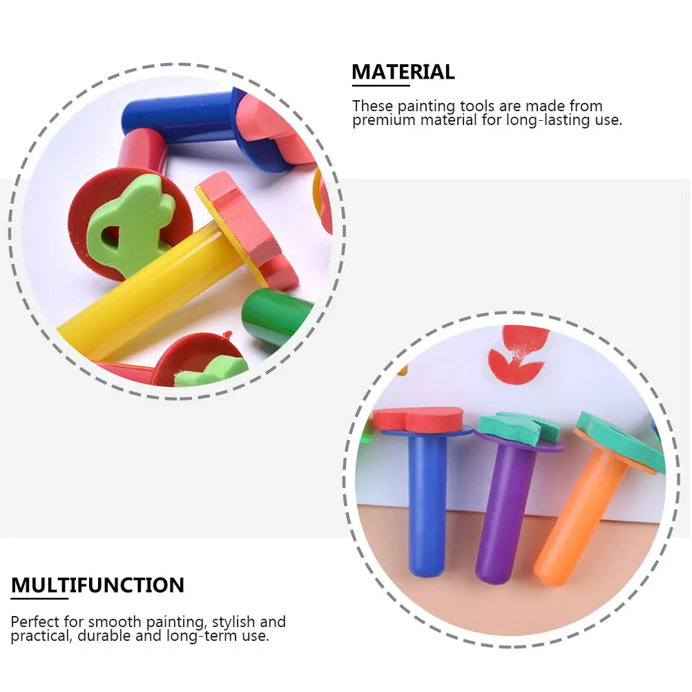 

1 set 1 Set Painting Tools Creative Sponge Sponge Painting Pen Drawing Pen For Diy Art Activities Supplies