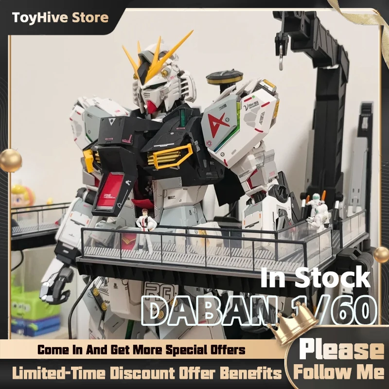 【IN STOCK】Daban 1/60 PG RX-93 V Metal Structure Action Figures Equipped With Floating Cannon Assembly Model Collect Kid Toys