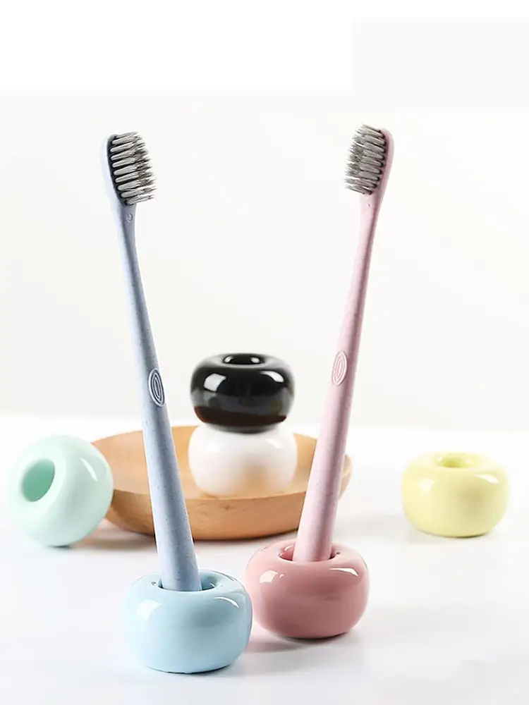 전동 칫솔 홀더 욕실용 세라믹 칫솔 홀더, 간편 세척 칫솔 스탠드, 전동 칫솔 헤드, 펜, 커피 스푼에 적합