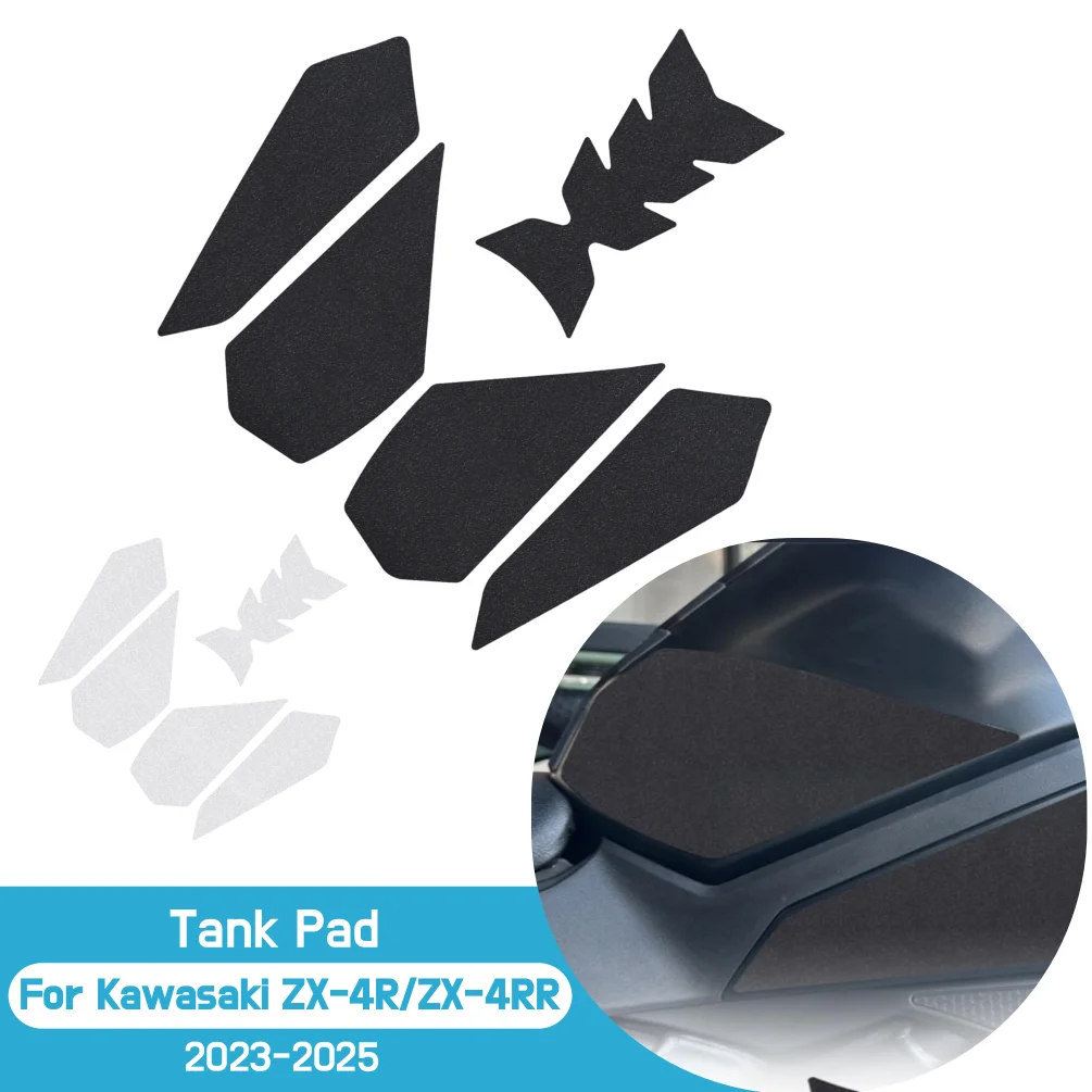 

For Kawasaki ZX-4R ZX-4RR 2023-2025 ZX4RR ZX 4R Side Tank Pad Oil Gas Fuel Protector Cover PVC Sticker Decal Motor Accessories