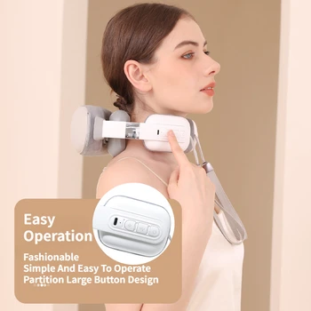 Neck massager electric cervical massager shoulder neck massager hot compress massage shawl u-shaped massager health care Masaje