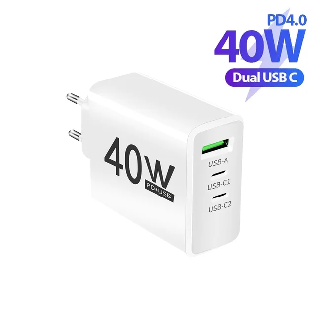 Ładowarka PD 40W USB Szybka ładowarka typu C do telefonu komórkowego Iphone 16 Xiaomi Samsung Huawei Quick Charger 3.0 Wall Adapter