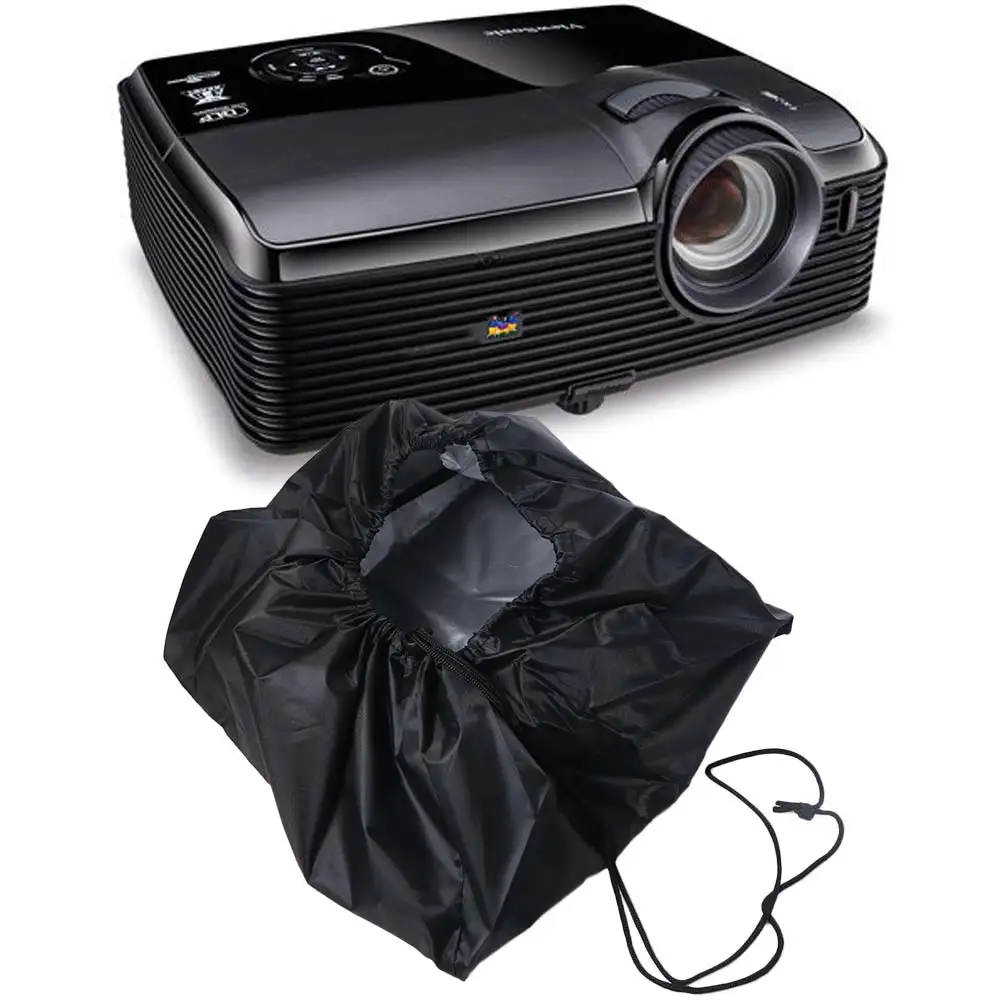 Drawstring Design Projector Cover Ceiling Mounted Water Protection Projector Dust Proof Case Easily Folded Oxford Cloth