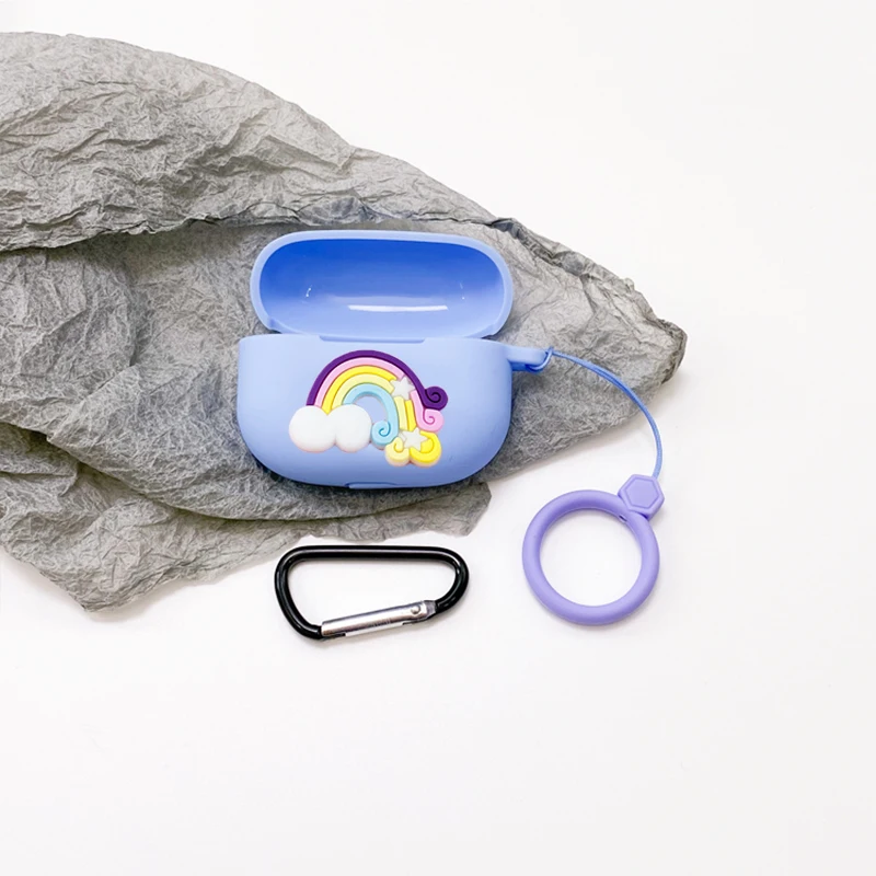 Étui pour écouteurs Bluetooth avec anneau en silicone anti-chute, étui de dessin animé, housse pour Sony WF1000 XM5, drôle et mignon, wf100xm5