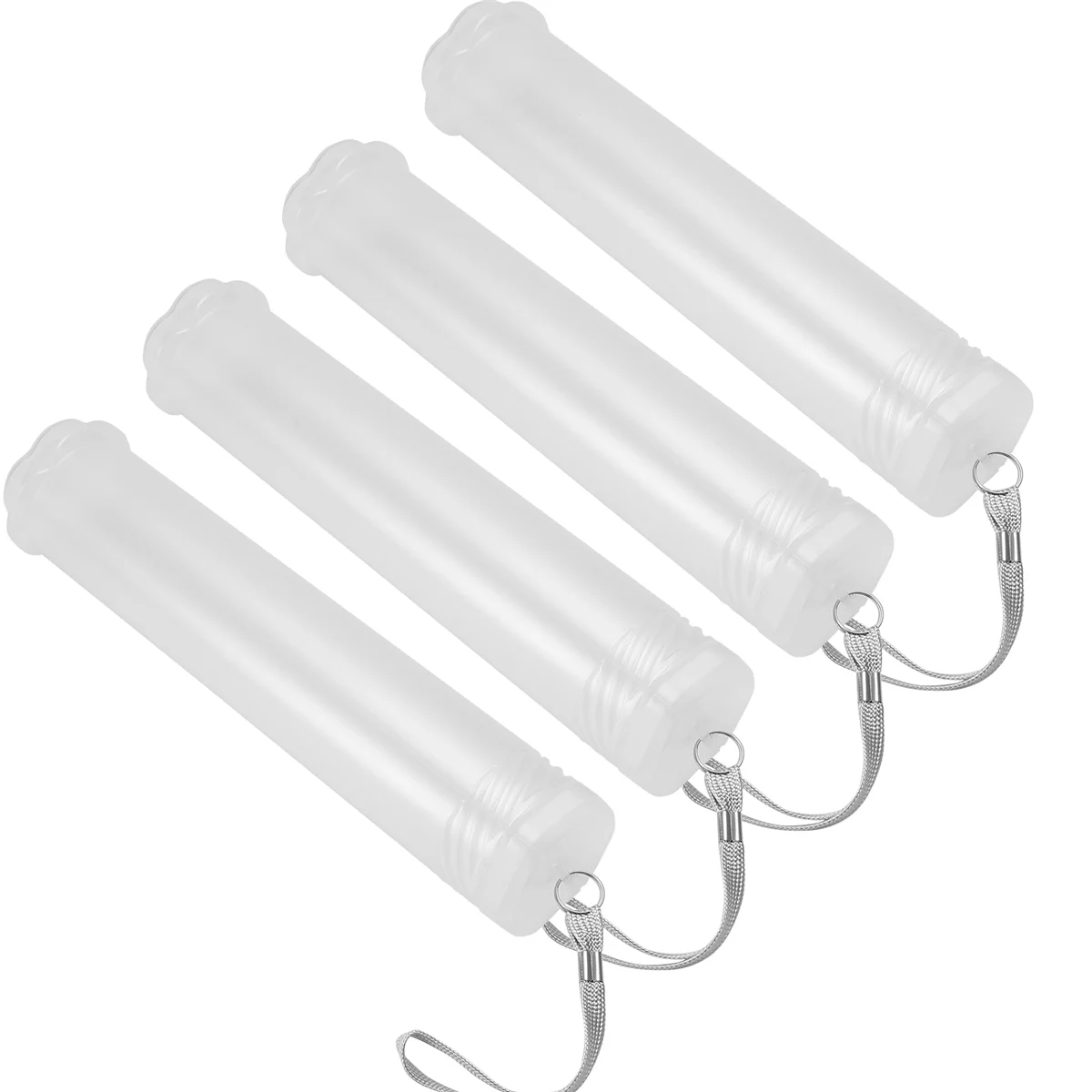 BVBV Paquete de 4 estuches de pinceles de pintura de plástico extensibles, tubo de soporte de pincel de pintura largo transparente, contenedor de lápices de almacenamiento