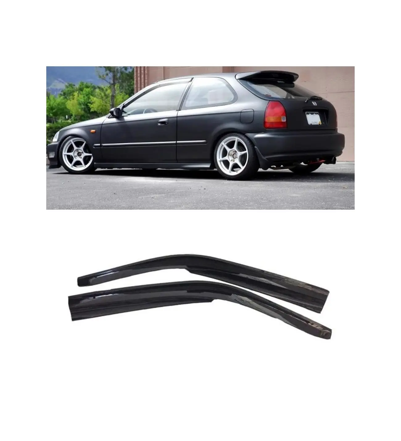 Car Window Accessories Honda Civic 1996 1997 1998 1999 2000 2001 Window Deflectors Rain Guard Visor Awnings Modified Design