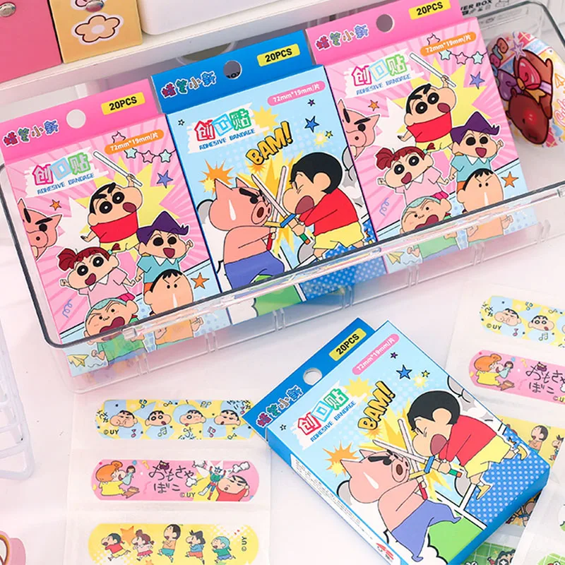 Cute cartoon Crayon Shin-chans Nohara Misae Nohara Hiroshi Band-aid Waterproof and hemostatic Anime peripherals Toys For kids