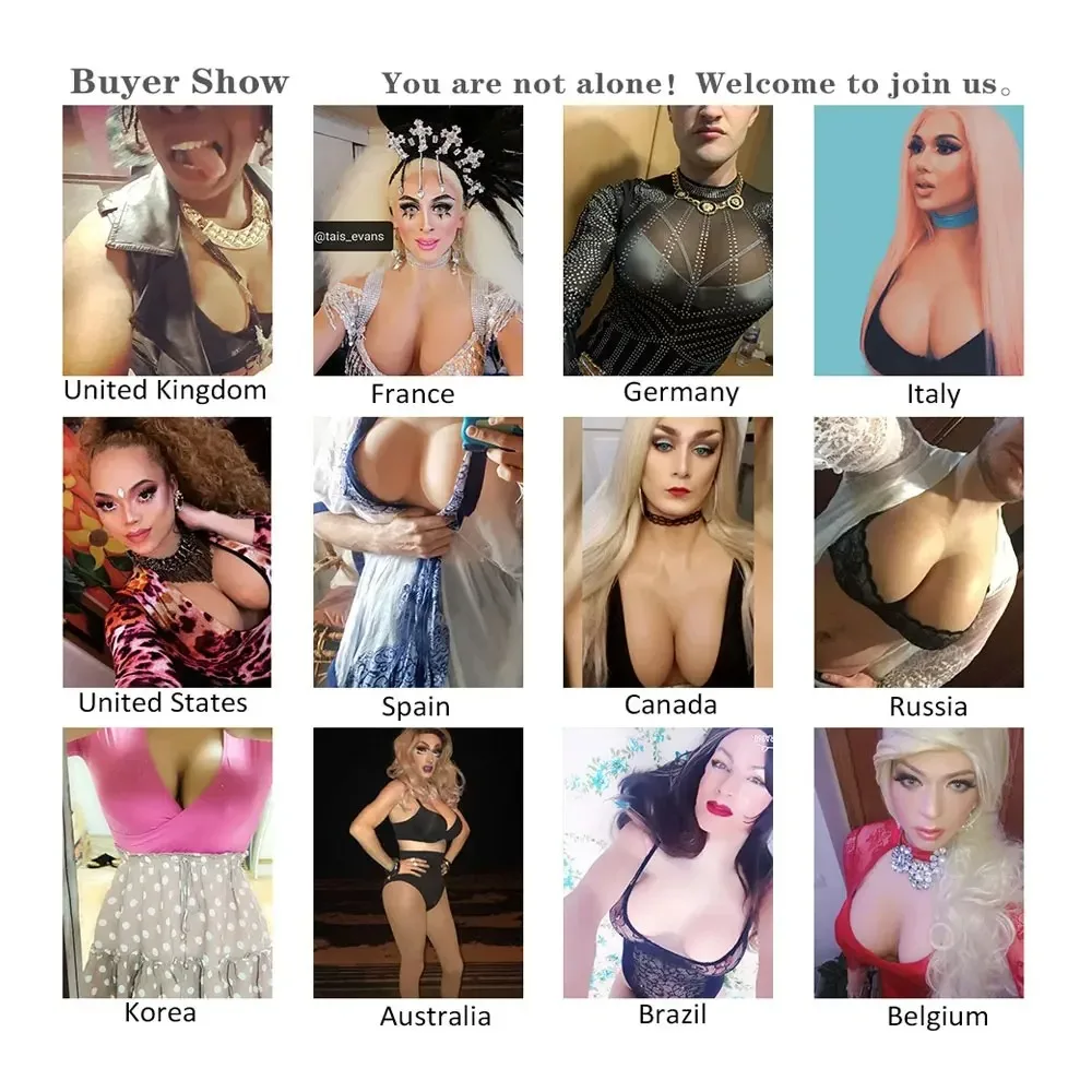 Realistic Silicone Breast Forms Fake Boobs Tits With Nipple Pink Areola For Transgender Cosplay Sissy Crossdresser Drag Queen