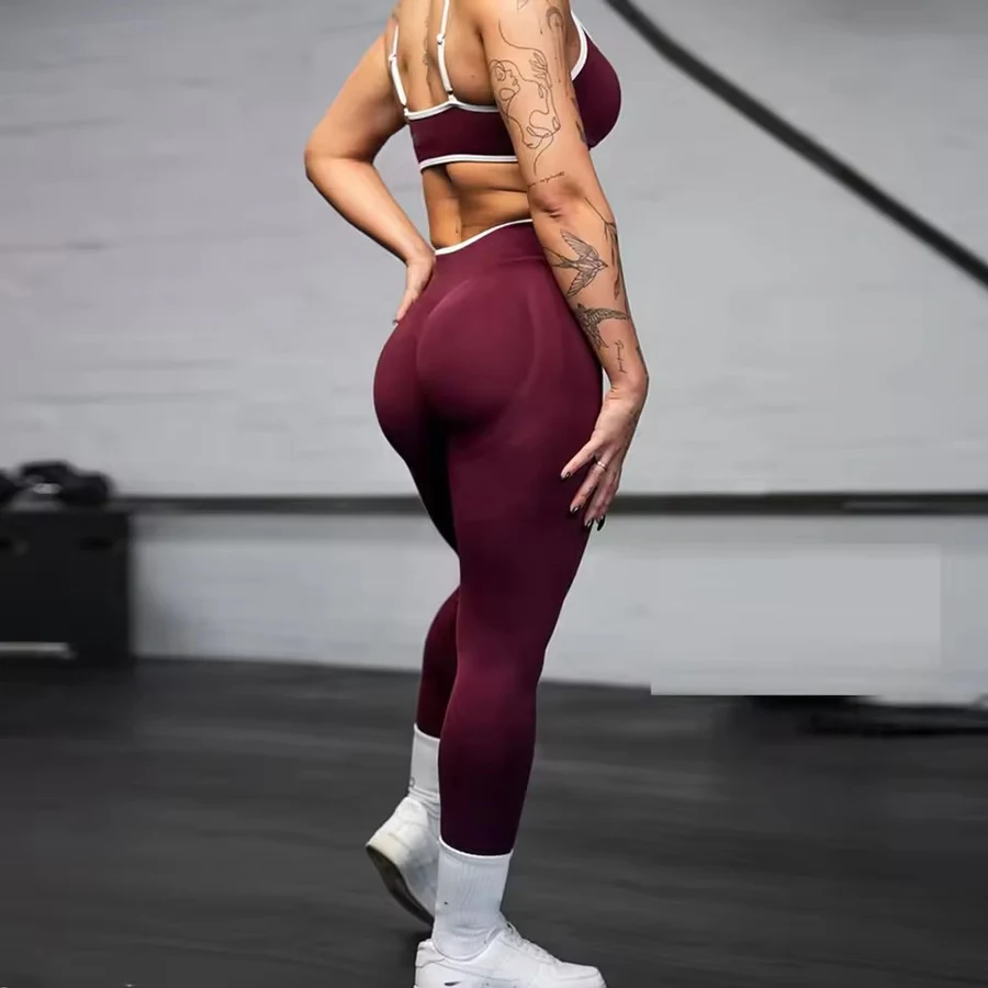 

Ignite Seamless Yoga Legging for Women Scrunch Bum Gym Leggings Contrast Sports Tights Workout Push Up Yoga Pants Fitness Tights