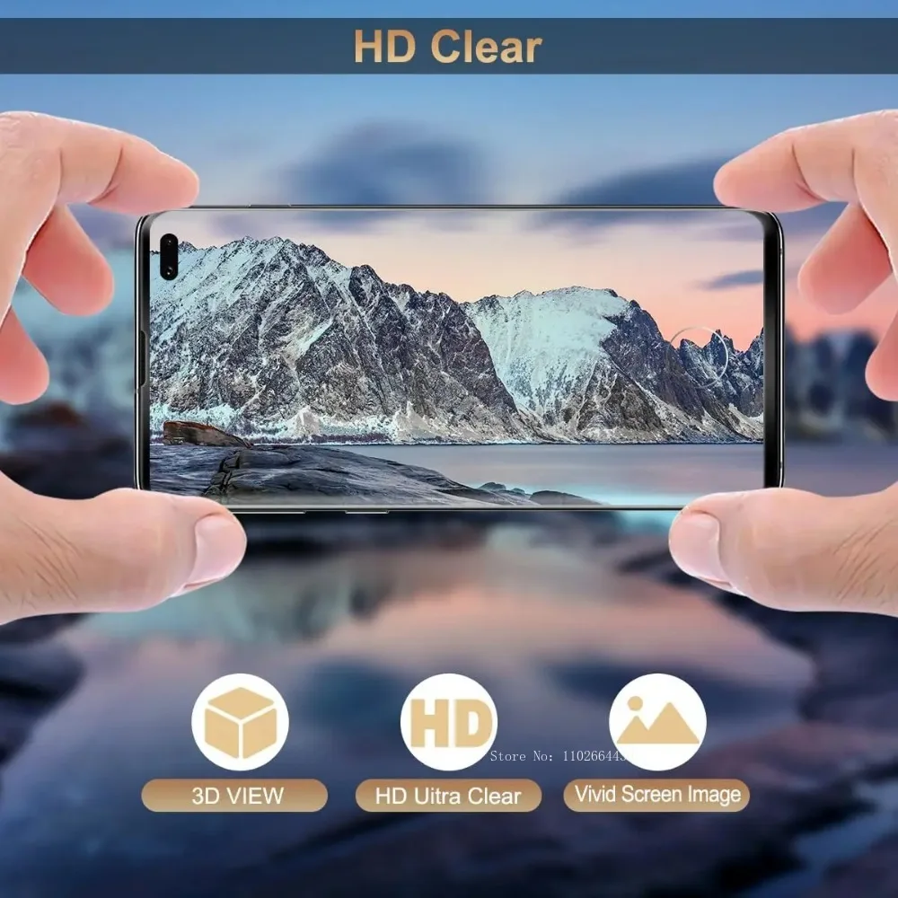 9H Curved Four Sides Glue Tempered Glass Film for Samsung Galaxy S10 + S20 + Plus 5G Screen Protector Glass