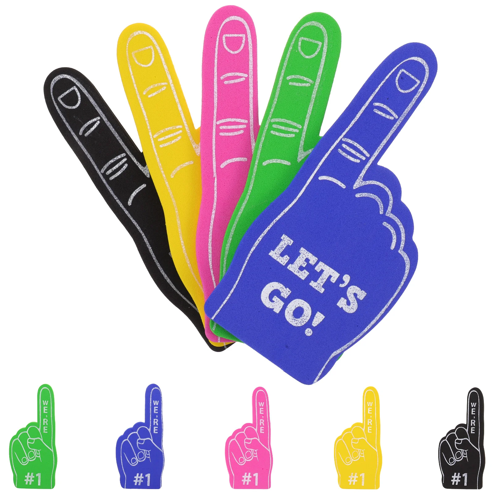 10 قطعة إصبع رغوة يهتف الدعائم التصميم الإبداعي خفيفة الوزن إيفا حفلة تفضل الرياضة صناع الضوضاء كرة القدم لعبة التشجيع