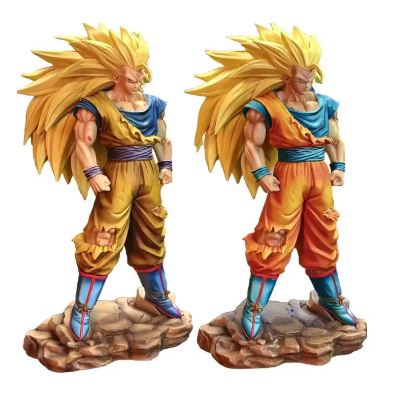 

Lk 30cm Shanhe Super Three Goku Fight Action Figure Dragon Ball Super Saiyan Statue Desktop Ornament Garage Kit Model Kids Gifts