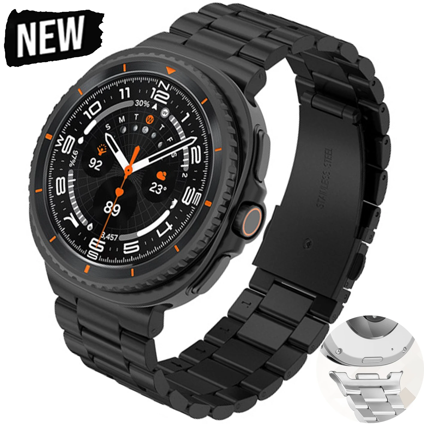 

Stainless Steel Band for Samsung Galaxy Watch 8 Classic 8 44mm Luxury Metal No Gaps Strap for Watch 8 40mm Bracelet Watchband
