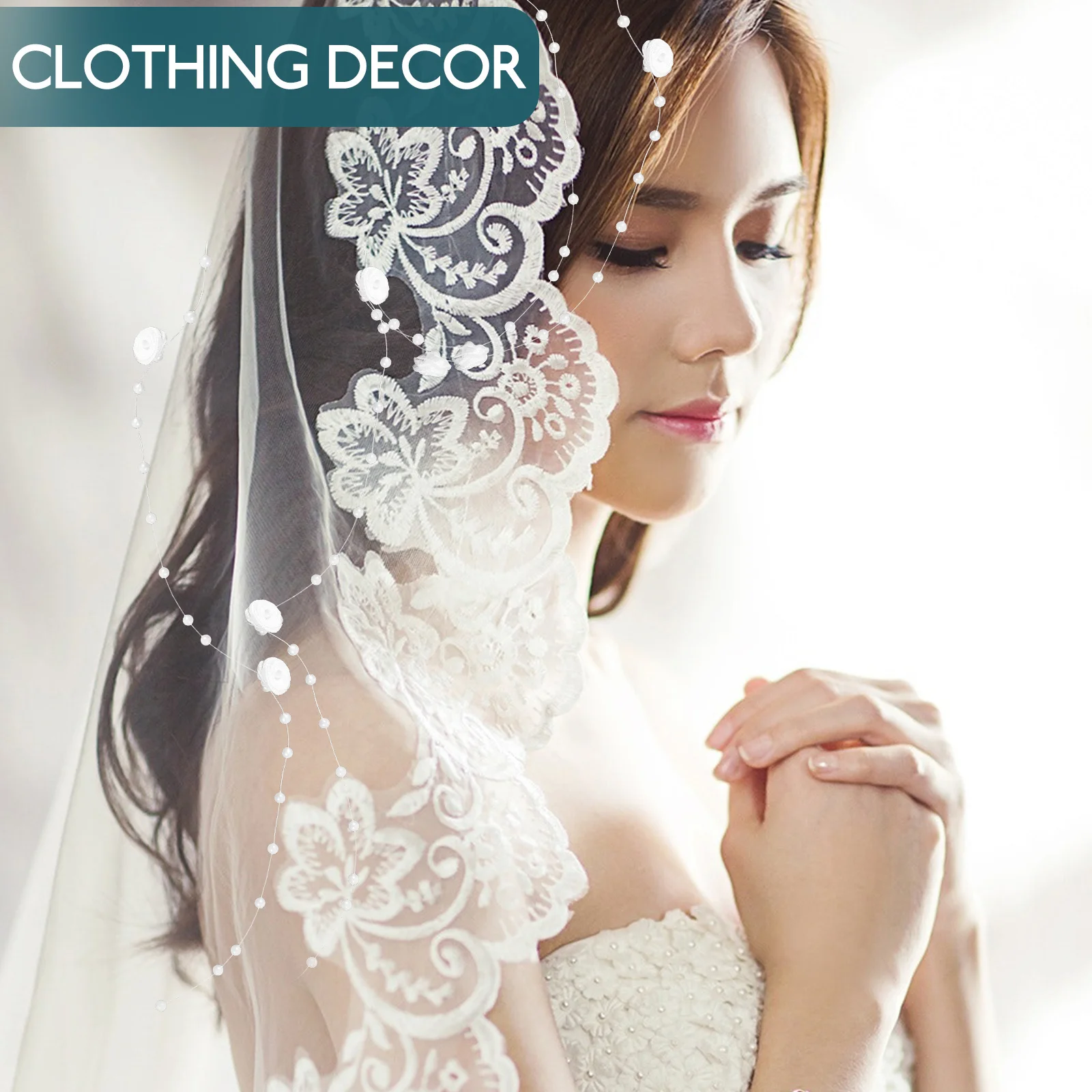 مهرجان حبة سلسلة لفة الزخرفية مطرز سلسلة DIY التبعي مادة آمنة غير يتلاشى ديكور الحفلات غطاء الرأس الملابس #3