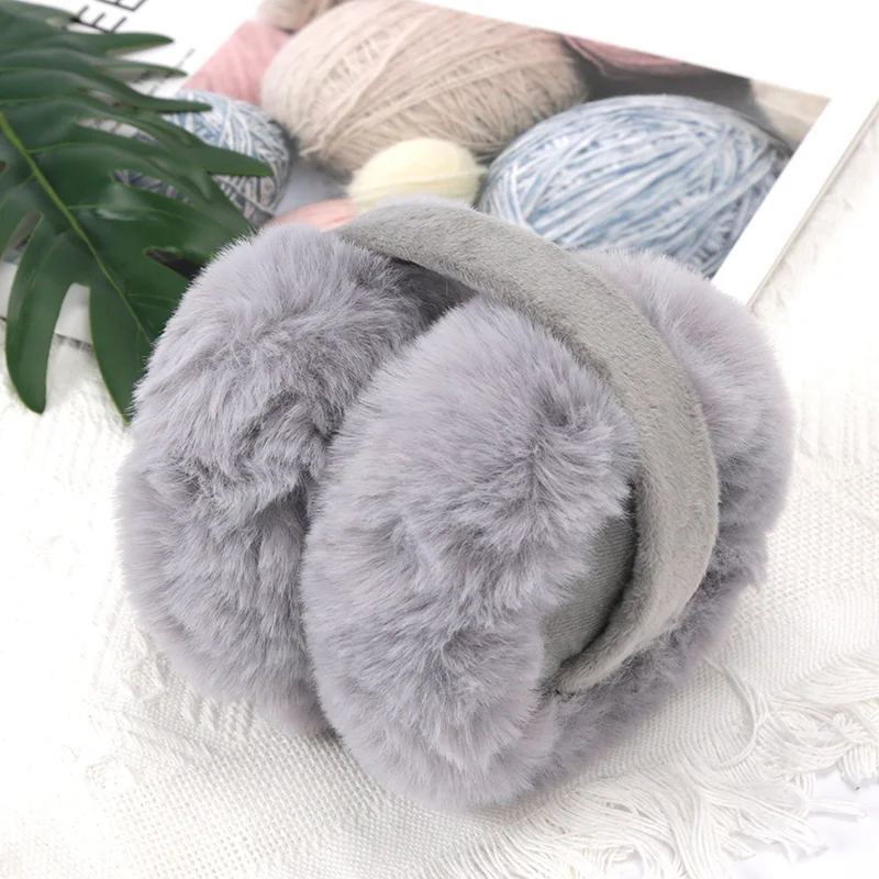 Winter Fashion Solid Soft Plush Ear Keep Warmer Earmuffs for Women Cute Outdoor Sports Earflap Protection Ear-Muffs Ear Cover