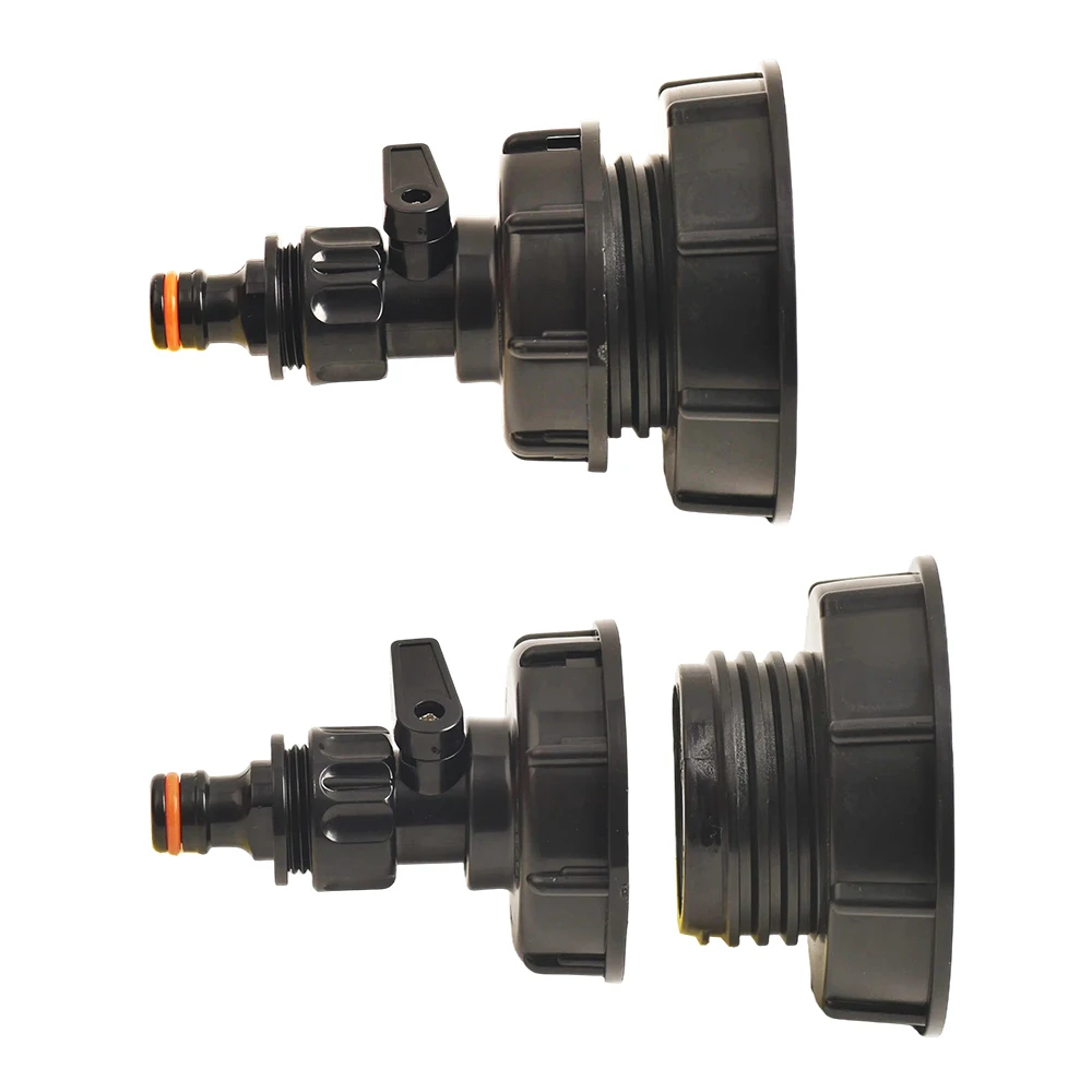 IBC Tank Adapter 80mm S60 to 16mm Nipple Tap Hose Connectr Rain Bucket Fitting Outdoor Rain Water Collection