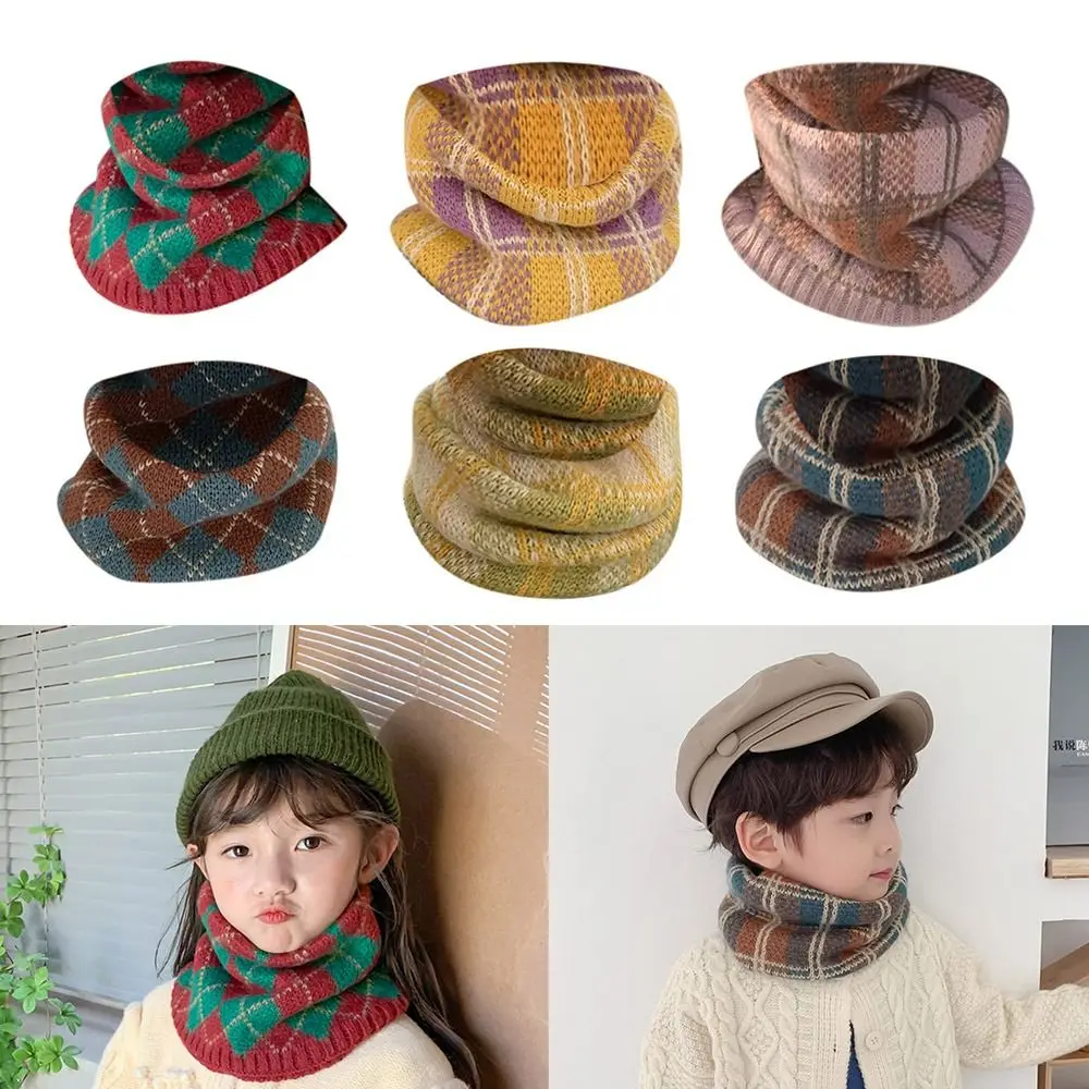 Thickened Baby Thermal Neck Warmer Windproof Coldproof Soft Boys Girls Knitted Scarf Elastic Snood Cowl Tube Autumn Winter