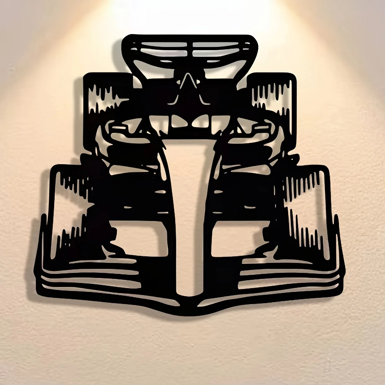 Racing Theme Metal Wall Art, Hollow Iron Plaque Decor for Home Office Bedroom Decor