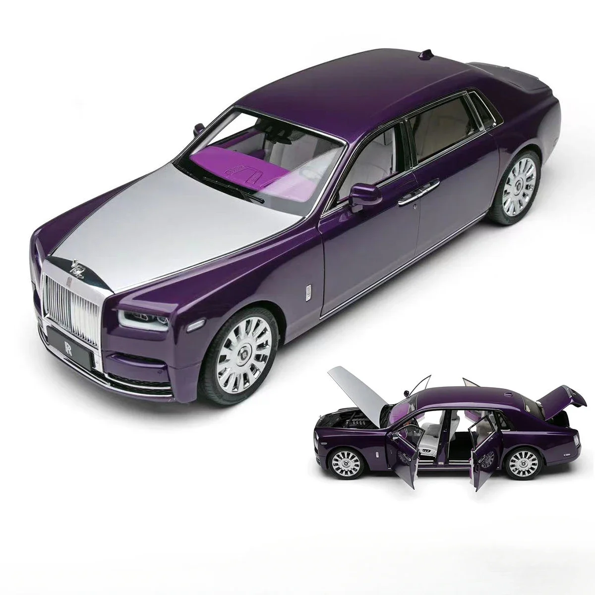 Original 1:18 Rolls-Royce Phantom Leather Bag Version Alloy Full Open Car Model