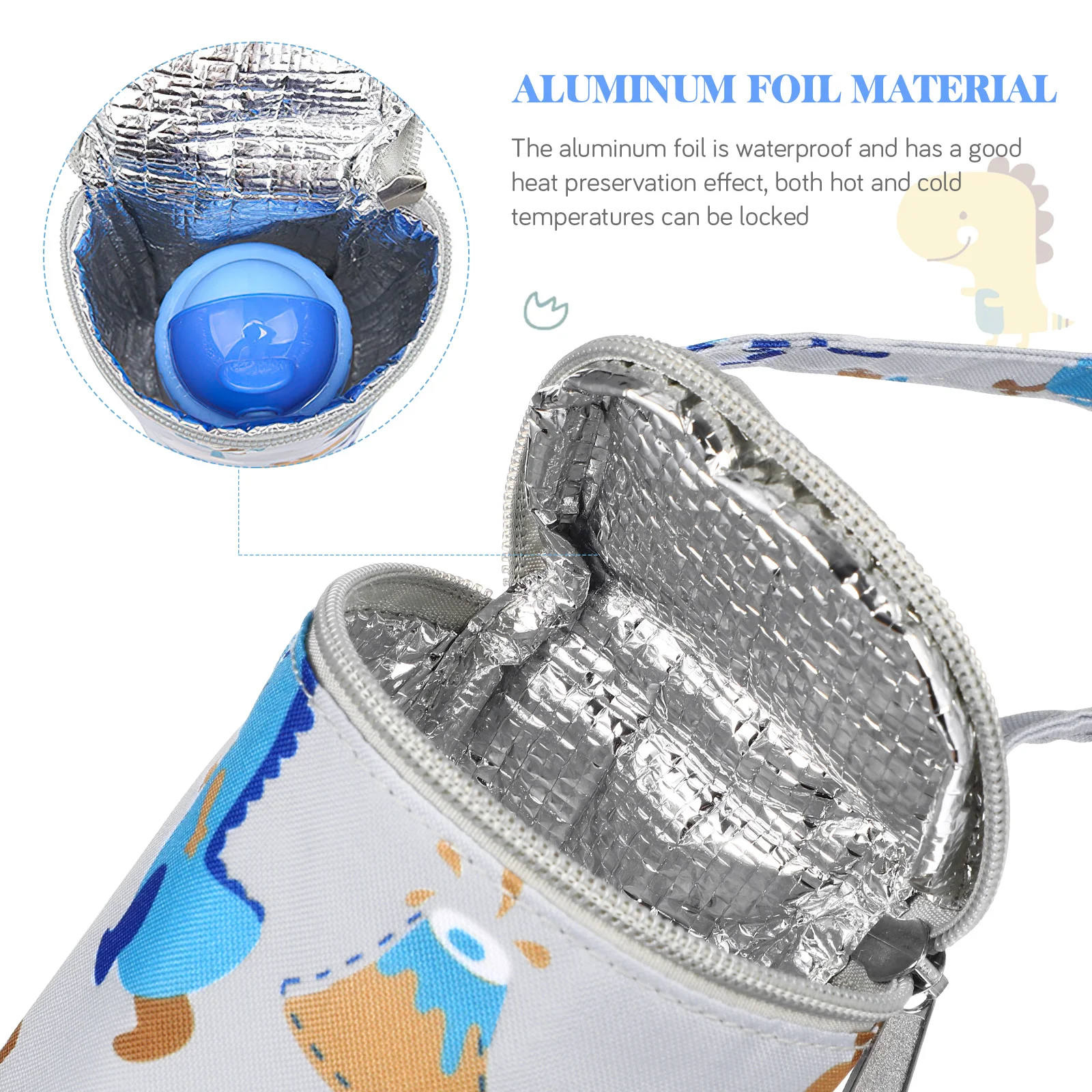 Baby Bottle Thermal Bag Nursing Milk Pouch Holder Tote with Handle Tin Foil Insulation