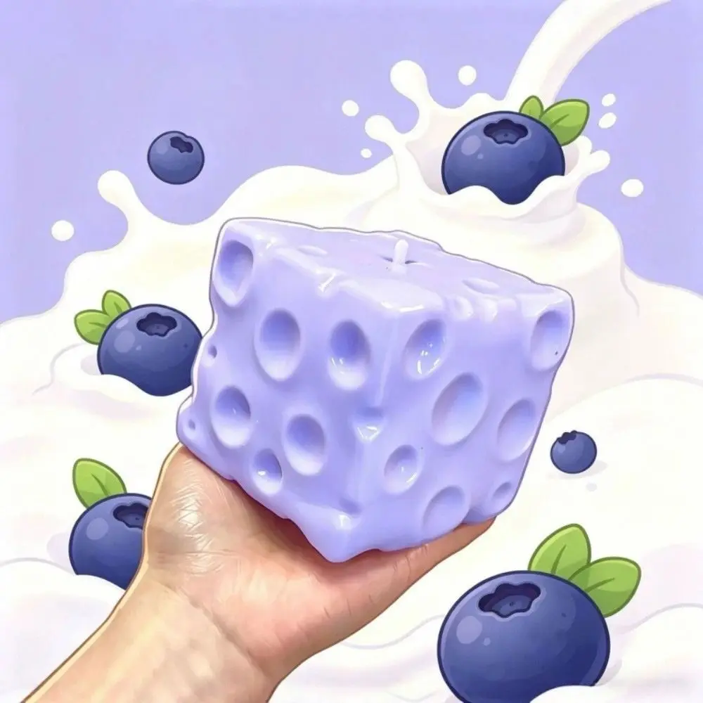Shapeable Cheese Pinch Squishy Texture Non-Bounce Jumbo Cheese Cube Stress Ball Anti-Stress Cheese Squeeze Fidget