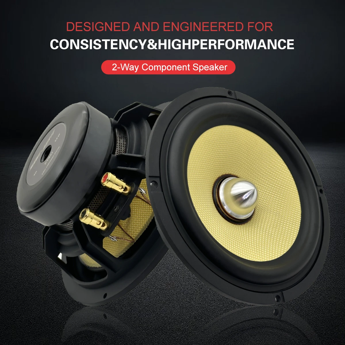 Zeming Audio NK-ETA650 6.5 Inch 2-Way High Performance Component Car Speaker System Set