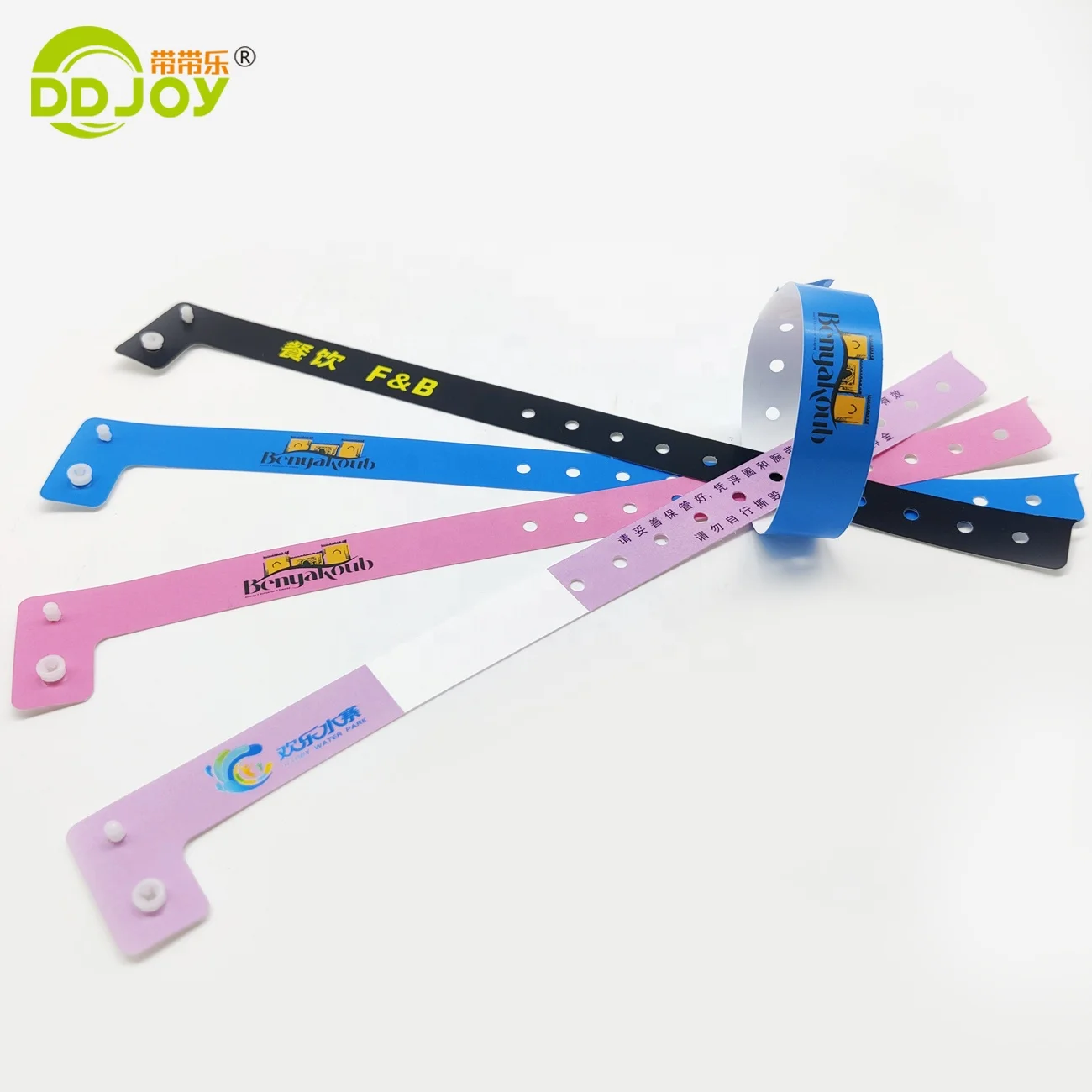 DDJOY Admission Hand Band No Moq Free Sample Custom Design Your Own Cool Plastic Wristband