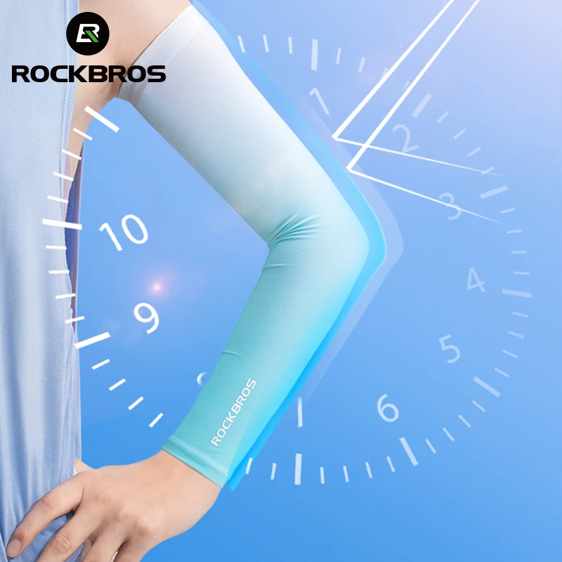 ROCKBROS Bicycle Arm Sleeve UV Protection Breathable Elastic Non-Slip Sunscreen Comfortable Ultralight Sleeves Cycling Equipment