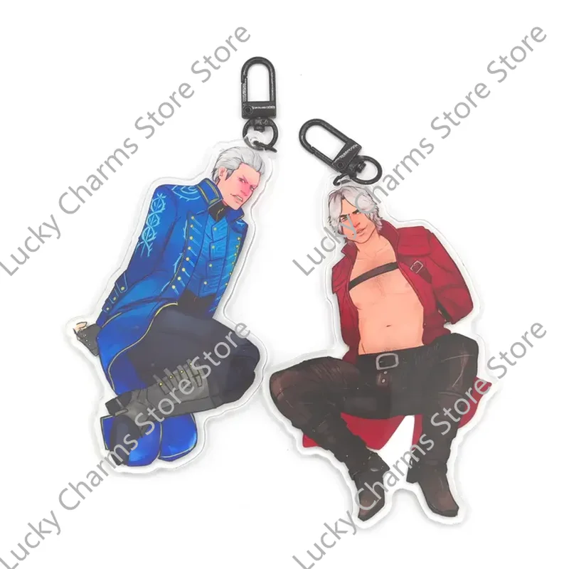 Cool Handsome Male Figure Acrylic Keychain, Double‑Sided Printed Cartoon Guy Pendant, Heavy‑duty Metal Buckle, Bag Backpack Char