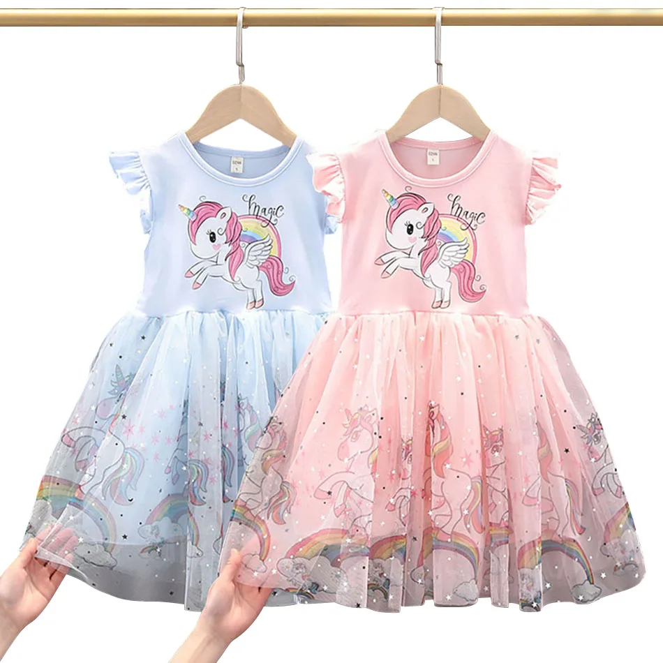 Toddler Girls Puffy Tulle Dress with Short Sleeves Cute and Comfortable for Daily Wear and Special Events Girls Casual Dresses