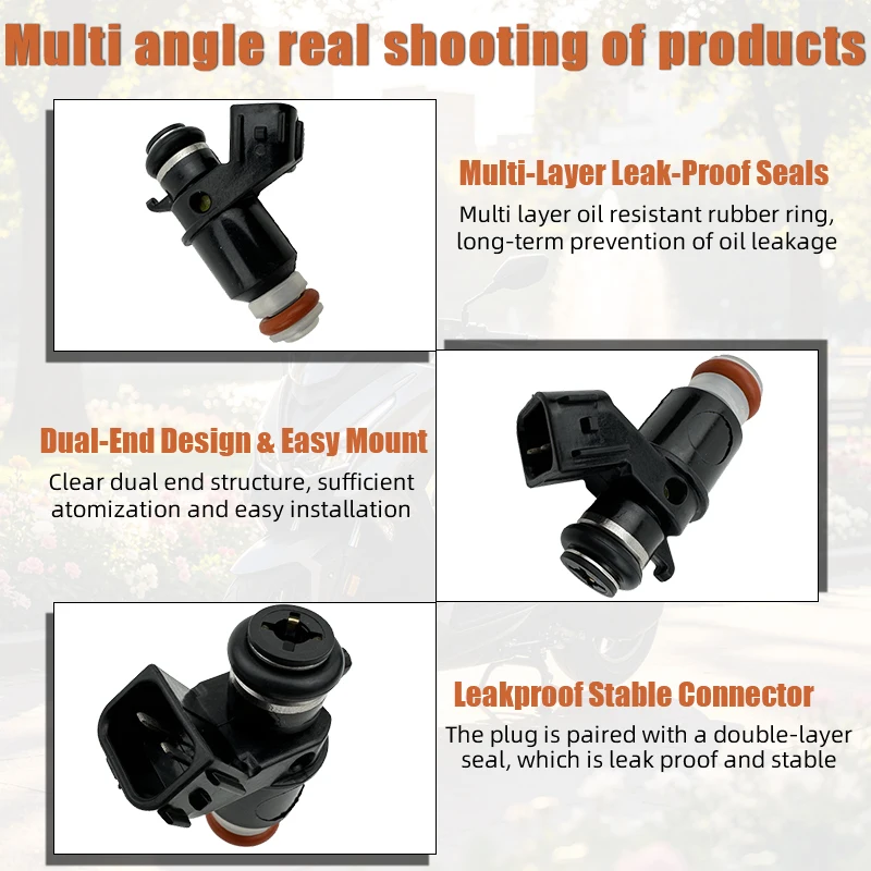 Fuel Injector For SYM JOYMAX 250I GTS 250 VTS250 EVO250 GTS300 Citycom 300 EFI Scooter Fuel Injector Replacement 06414-HMC-000 view 6