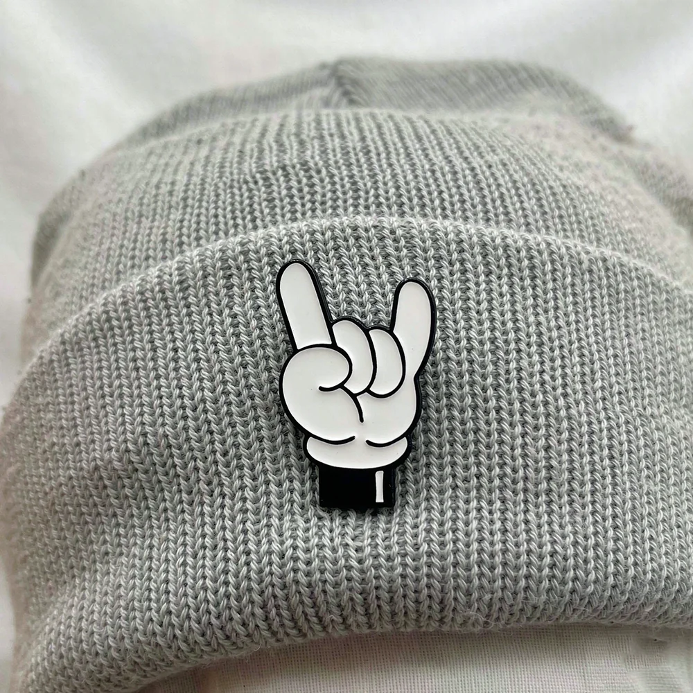 Cartoon Finger Gesture Love You Enamel Pins Creative Metal Decoration Brooch Lapel Badge Clothes Backpack Accessory for Friends