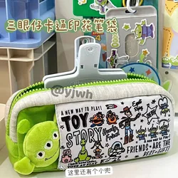 Disney Toy Story Cute Alien Large Pencil Case for Children Cartoon Doll Pencilcase Pen Bag Pencil Box Pouch Stationery Xmas Gift