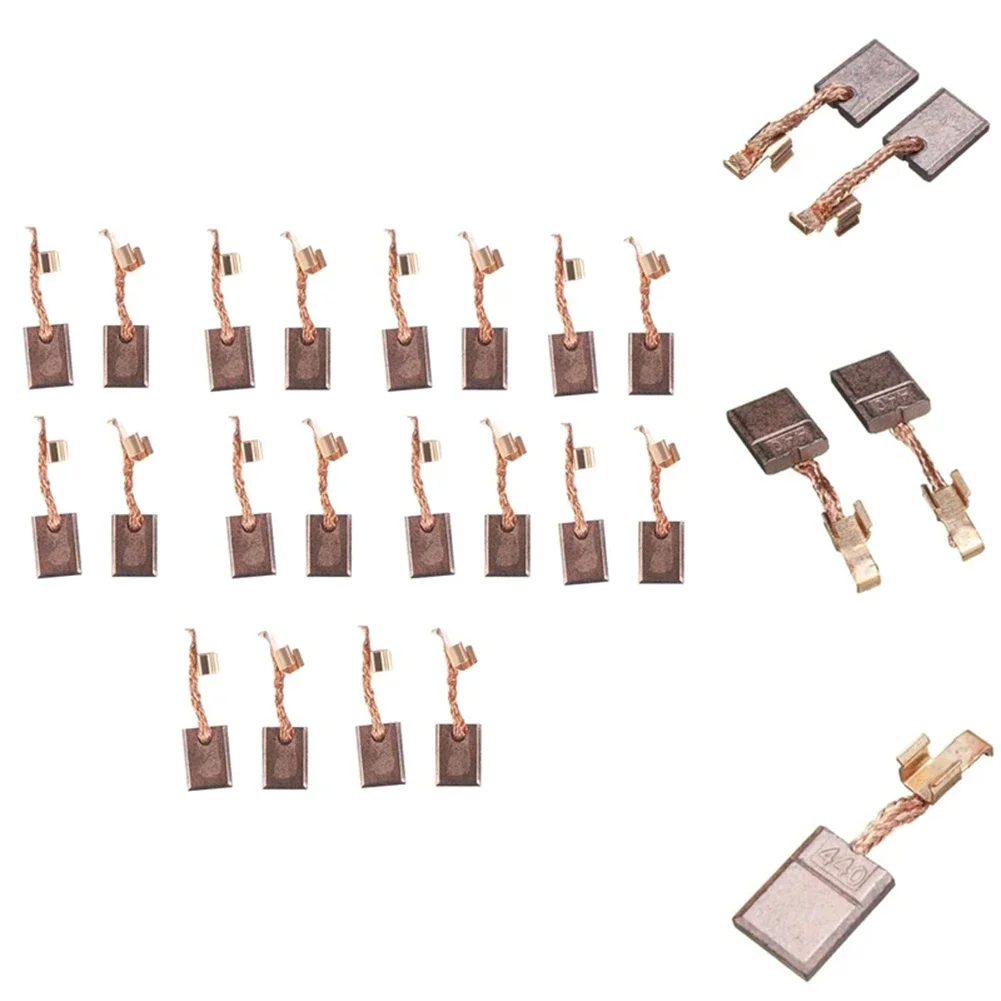 10 пар угольных моторных щеток CB440, угольные щетки для CB-436 195021 -6 194427 -5 Электроинструмент Угольные металлические угольные щетки 3*10*13 мм