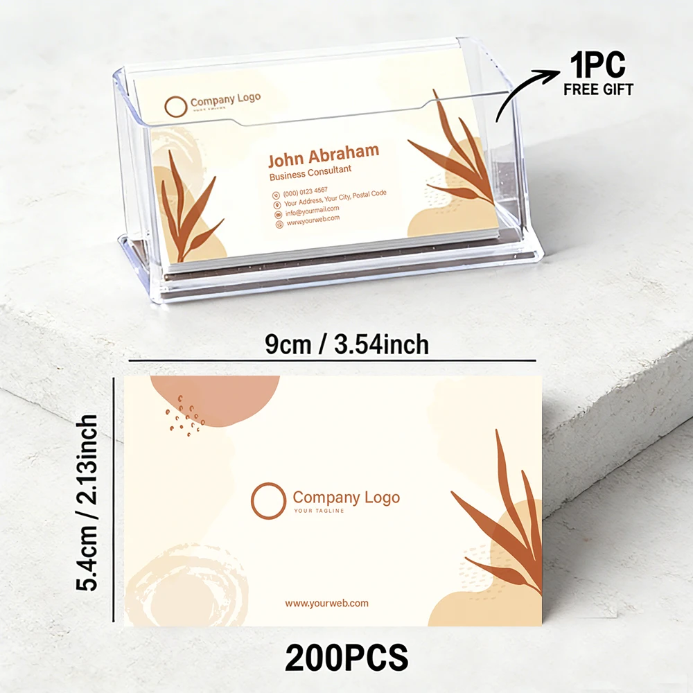 200 Stück, individuelle Visitenkarten/Karten, Desktop-Visitenkarten, Dankeskarten, wasserfeste Oberfläche
