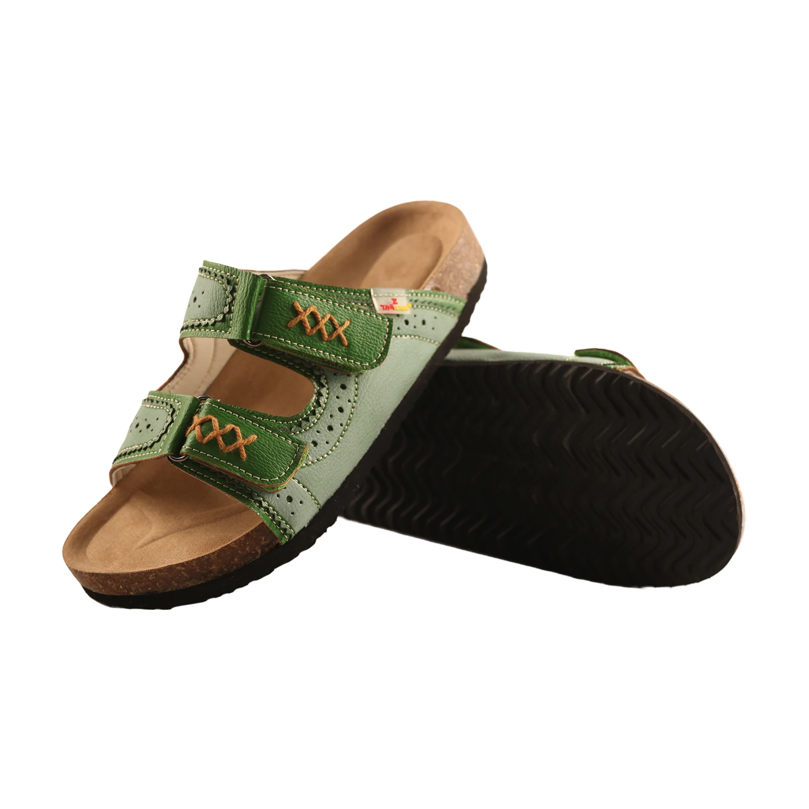 TMA EYES Neue Klebe-Sandalen mit Schnitzereien, bequem, leicht, offene Zehenpartie, dicke Sohle für Damen – Detail 6