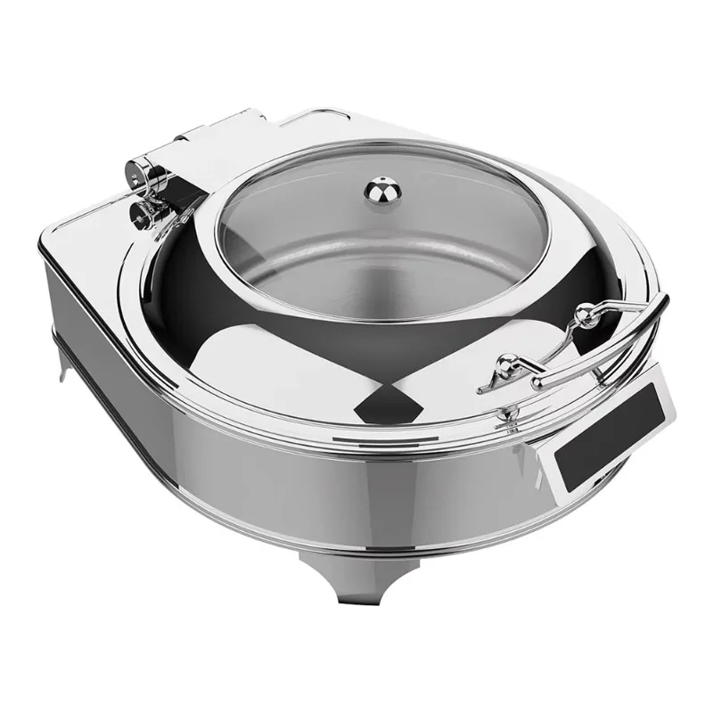 Premium Round/Rectangle Self Heater - Digital Control, 220V/400W, Fits GN/35cm Pans (4L/6L/9L) - Commercial/Household